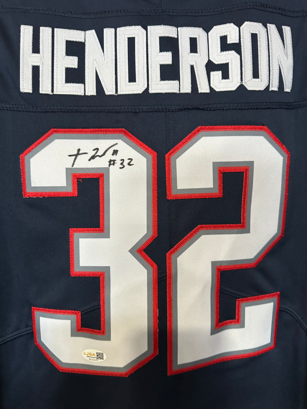 New England Patriots - TreVeon Henderson Autographed Jersey