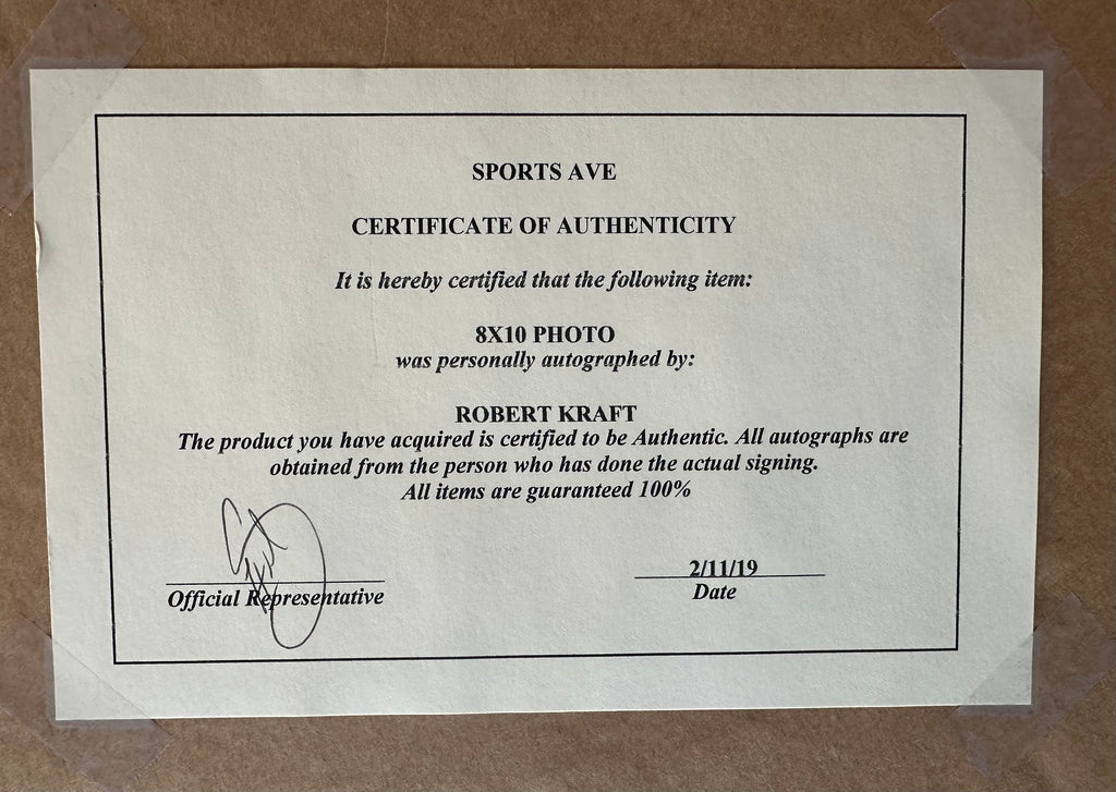 New England Patriots - Robert Kraft autographed 8x10