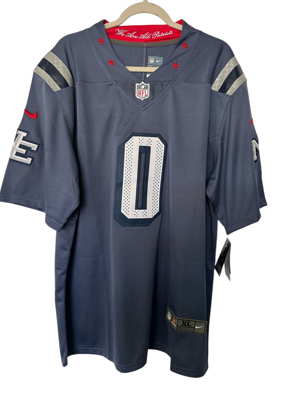 New England Patriots - Christian Gonzalez Storm Blue Jersey