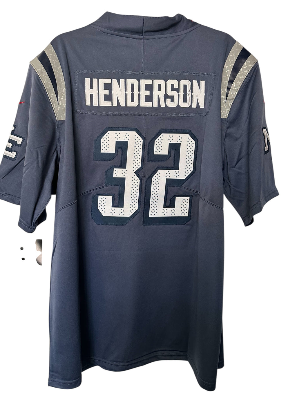 New England Patriots - TreVeon Henderson Storm Blue Jersey