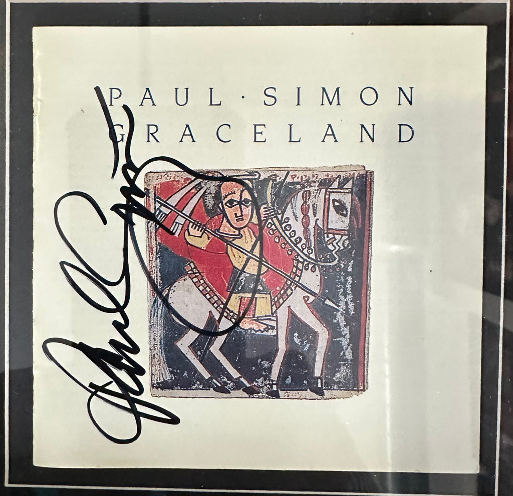 Paul Simon autographed CD insert
