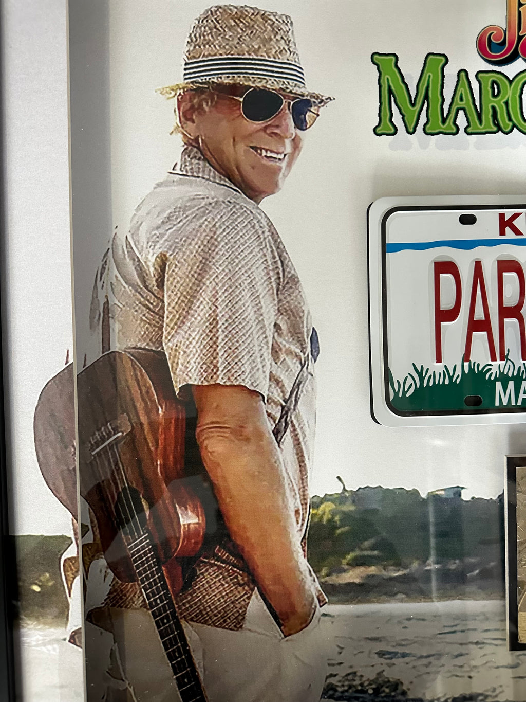 Jimmy Buffet autographed CD insert with license plate