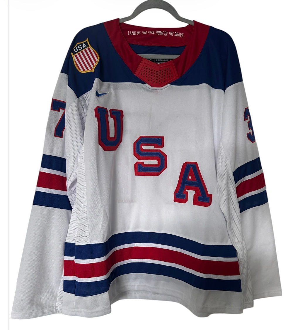 Team USA Hockey Jersey #37 Hellebuyck