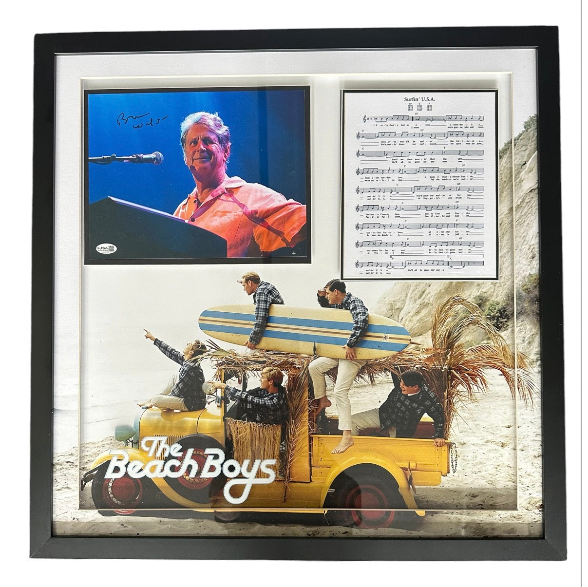 The Beach Boys Brian Wilson autographed 8x10 photo with "Surfin' U.S.A." sheet music
