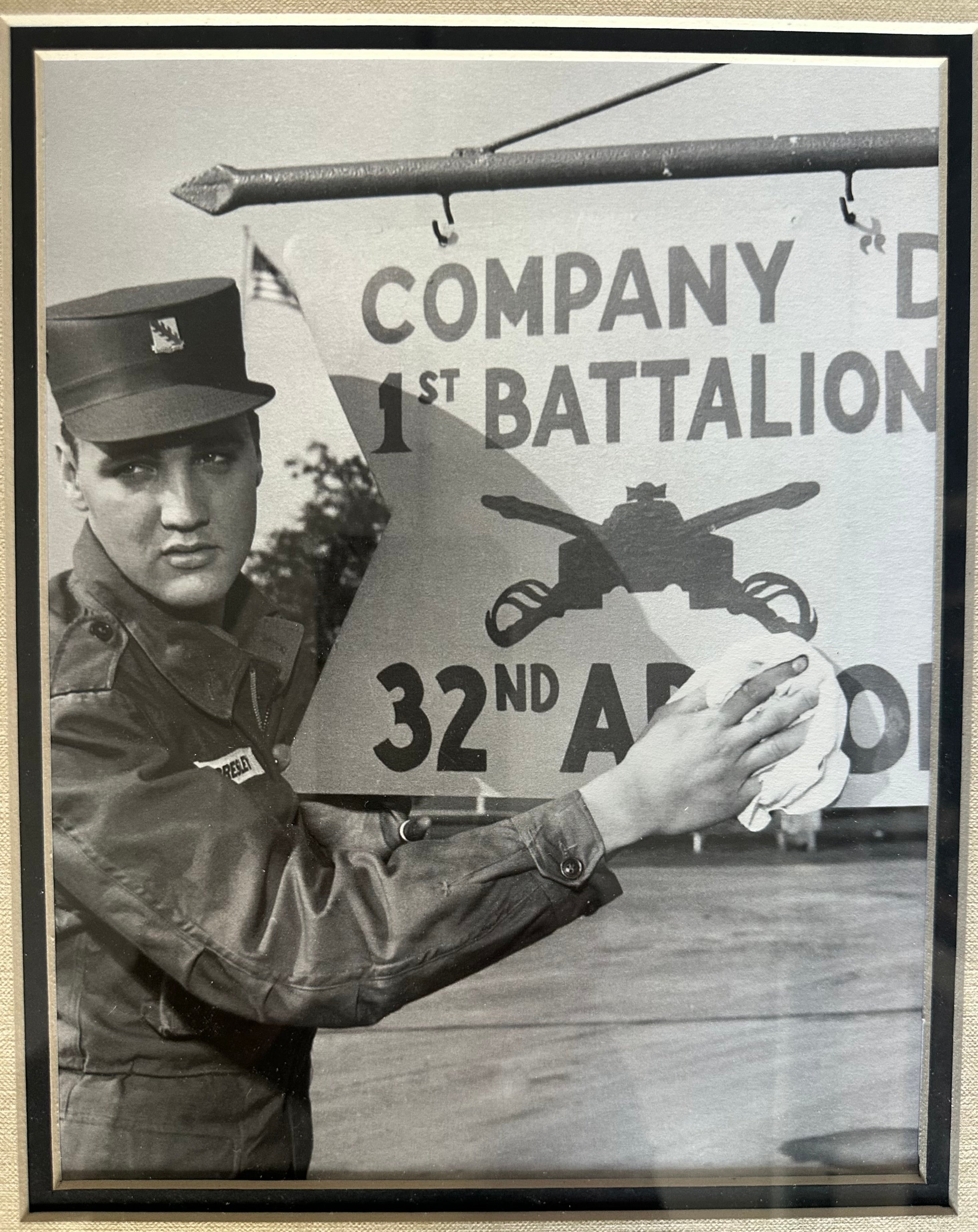 Elvis Presley Army induction papers and fingerprint replica