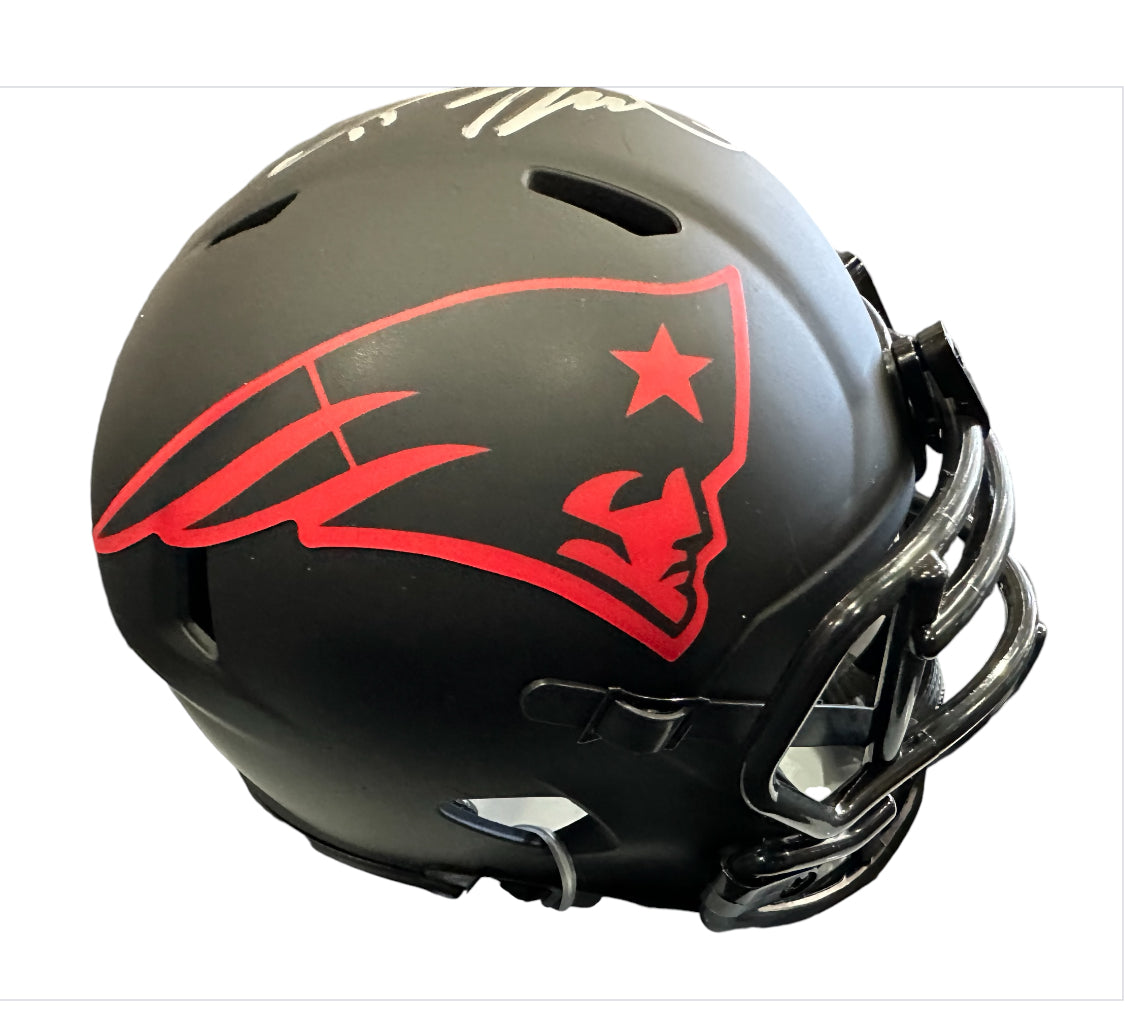 New England Patriots - Julian Edelman Autographed Black Mini Helmet