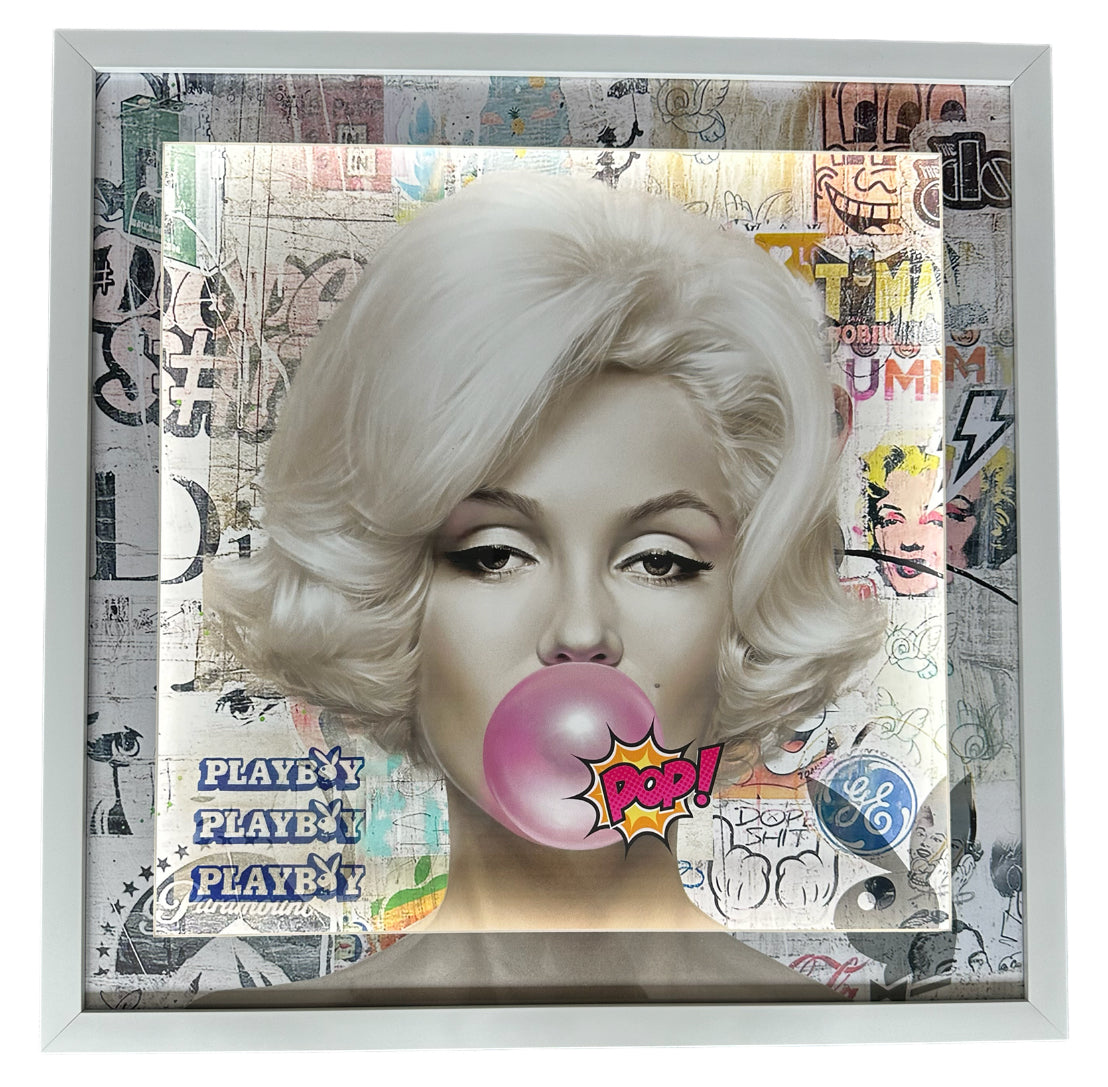 Pop Art For Women - Marilyn Monroe 3D Shadow Box with LED lighting