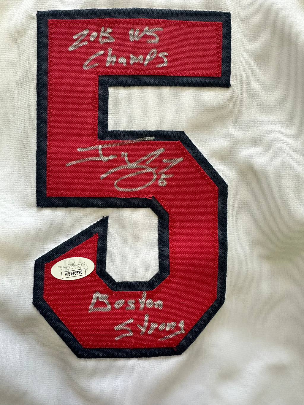 Boston Red Sox - Jonny Gomes Autographed Jersey with inscription