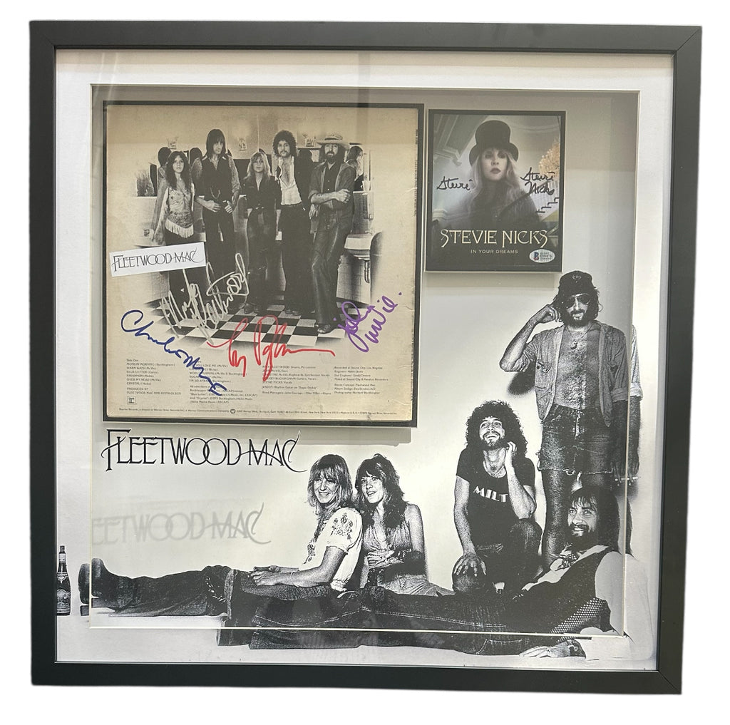 Fleetwood Mac Band Autographed Album & Stevie Nicks Autographed Pic
