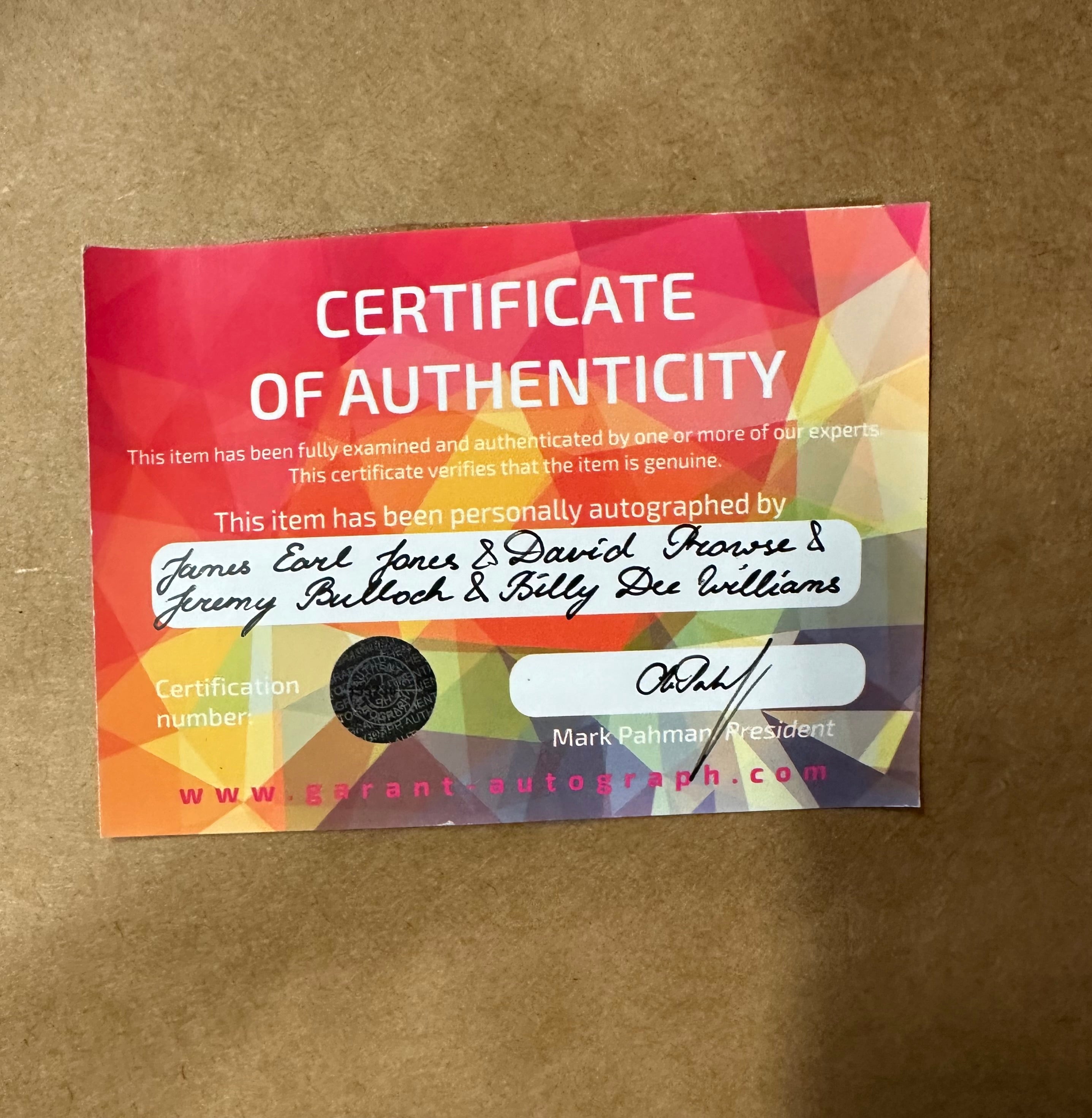 Star Wars Framed Puzzle with autographed photos