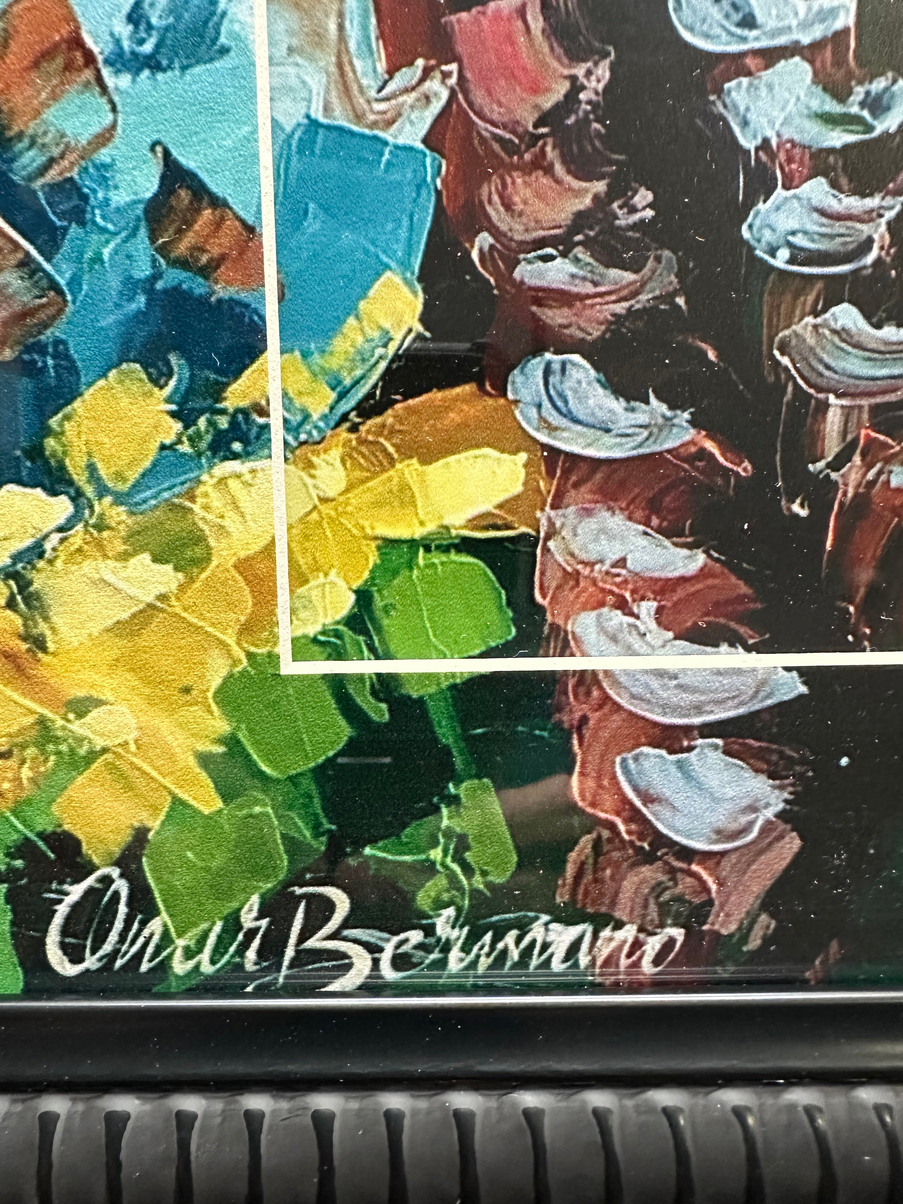 Bob Marley with "One Love" replica lyrics