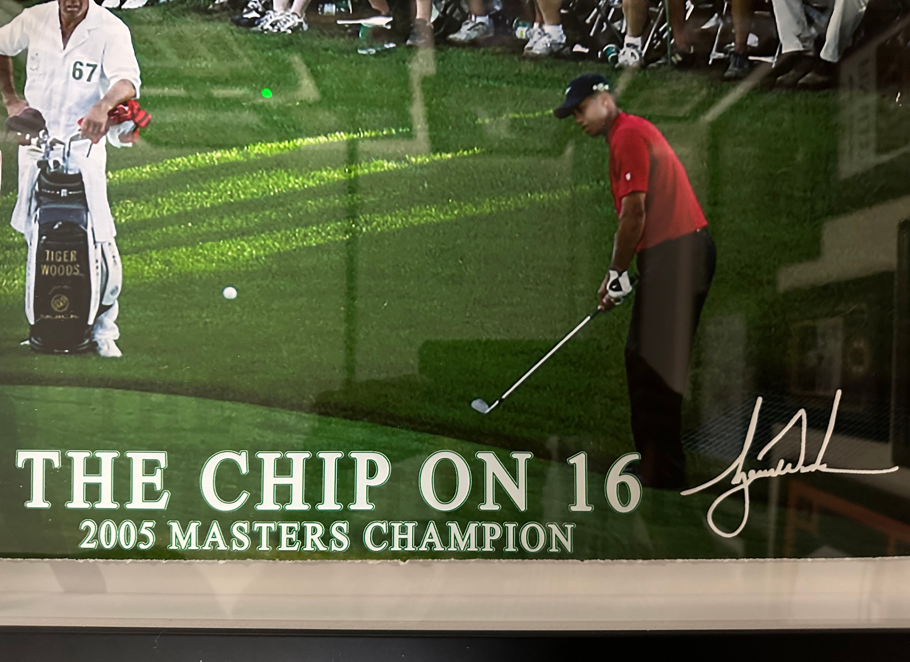 Tiger Woods 2005 Masters win featuring chip on 16th hole with Video Montage