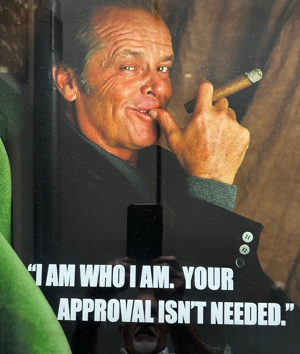 Jack Nicholson Smoking Cigar with Quote