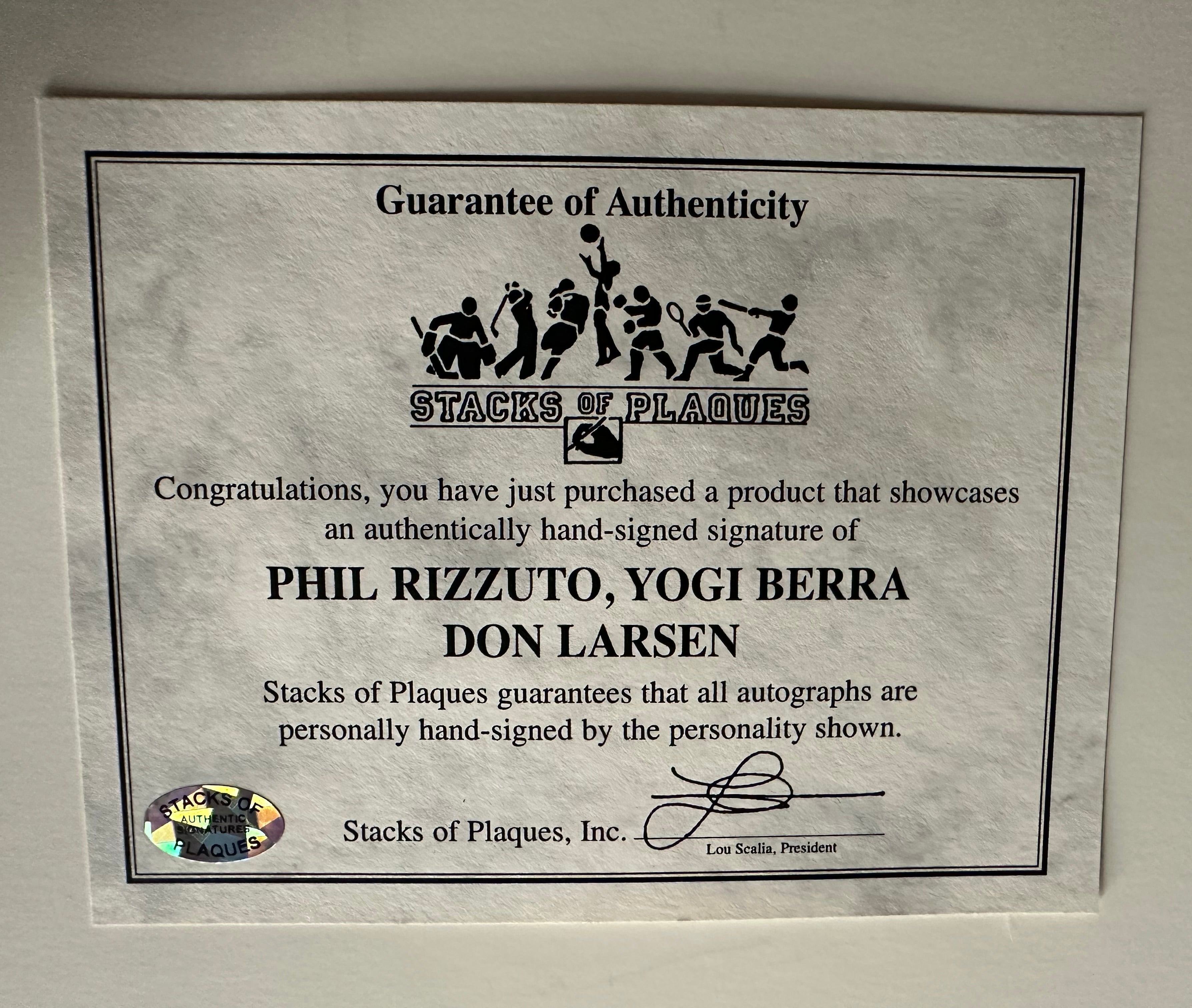 Yankees Legends - Yogi Berra and Don Larson Autographed