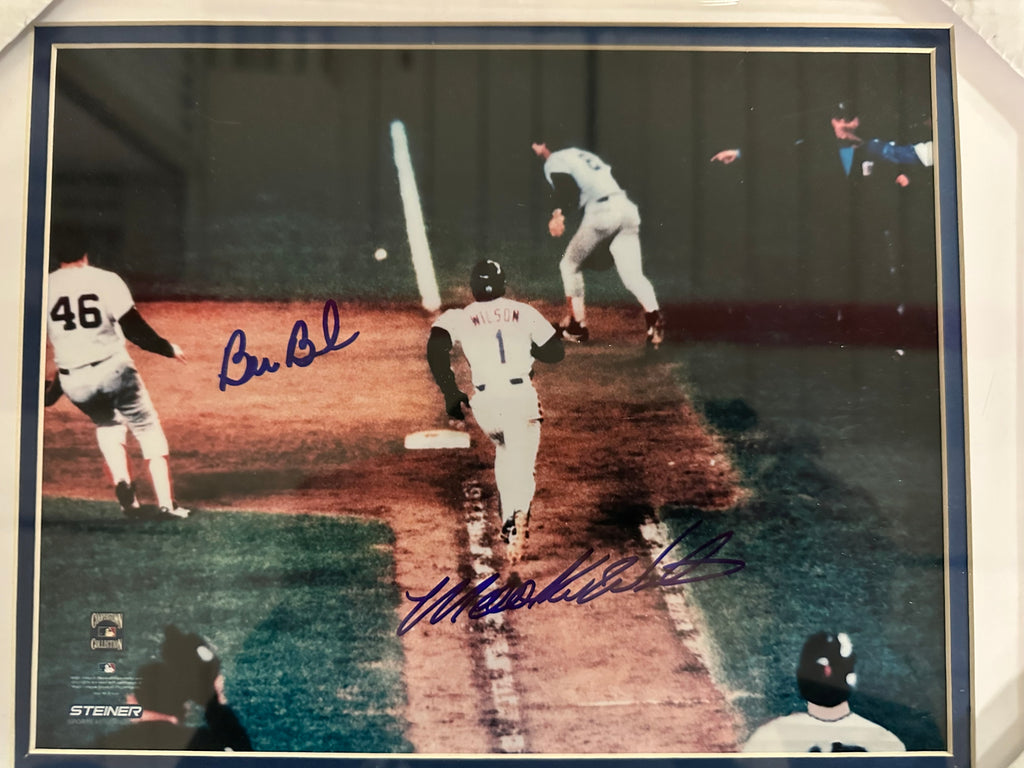 Bill Buckner & Mookie Wilson 8x10 Autographed