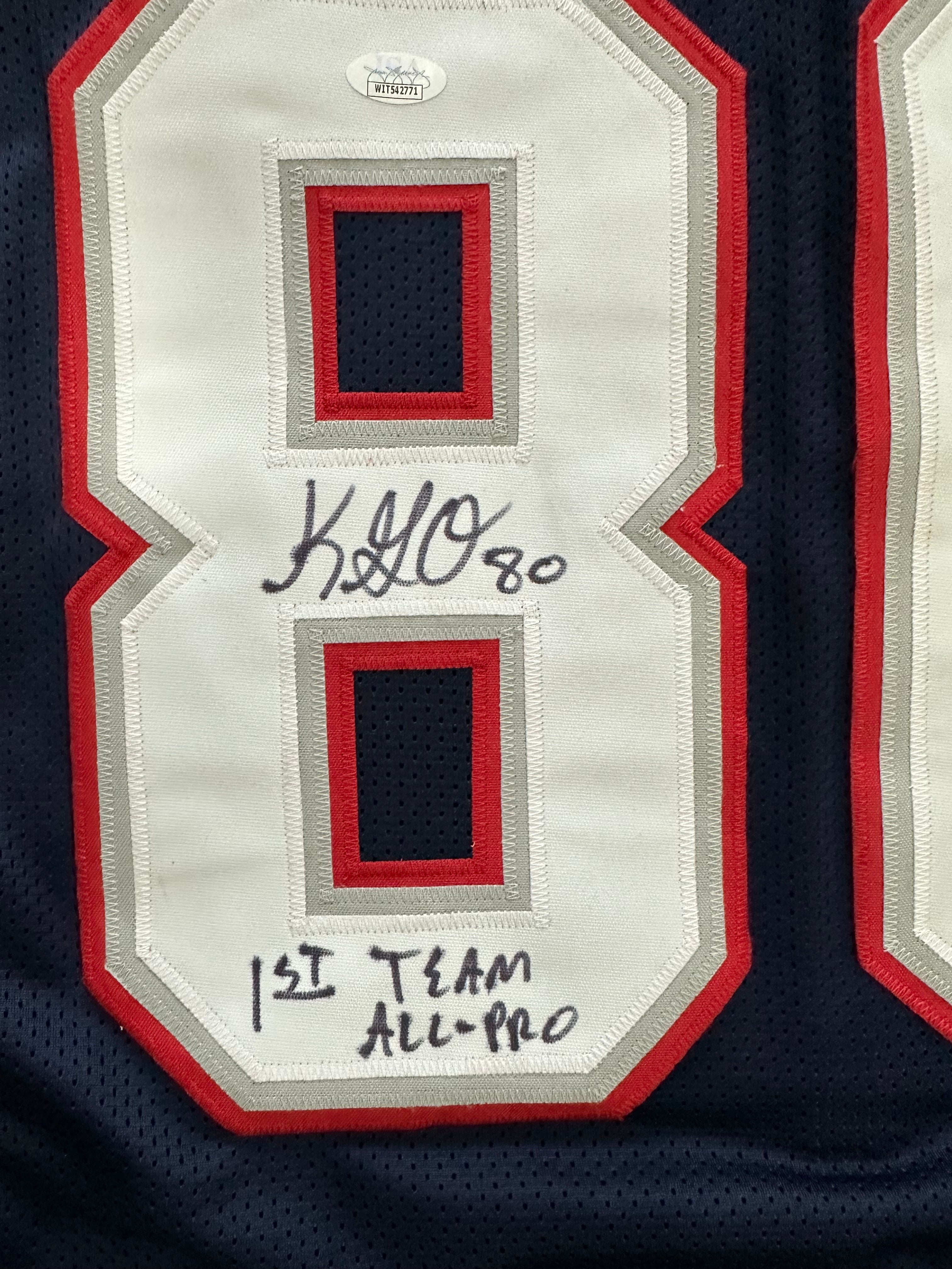 New England Patriots - Kaleb Gunner Olszewski Inscribed Football Jersey