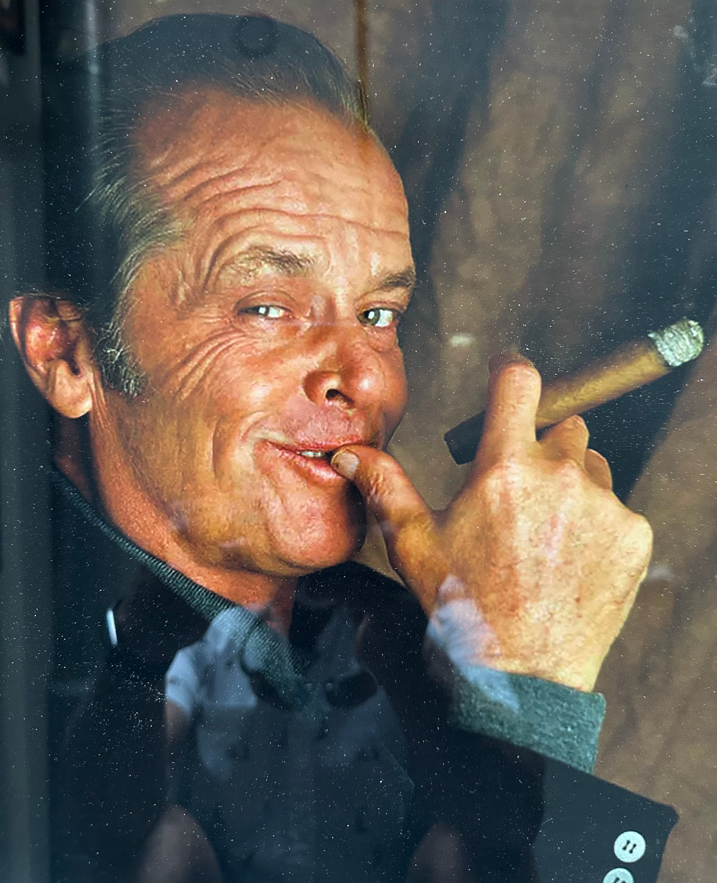 Jack Nicholson Smoking Cigar with Quote