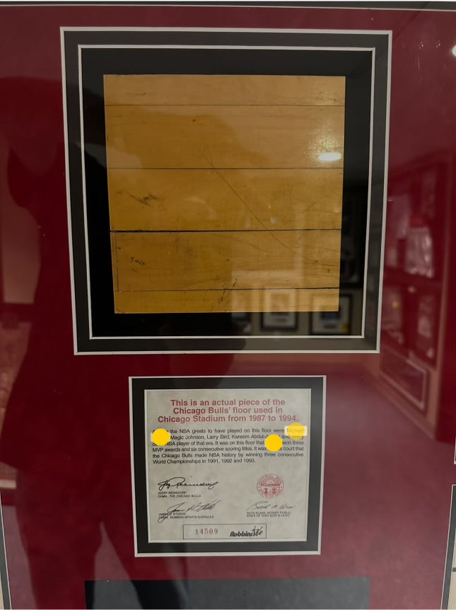 Michael Jordan Sports Illustrated with authentic court floor Autographed