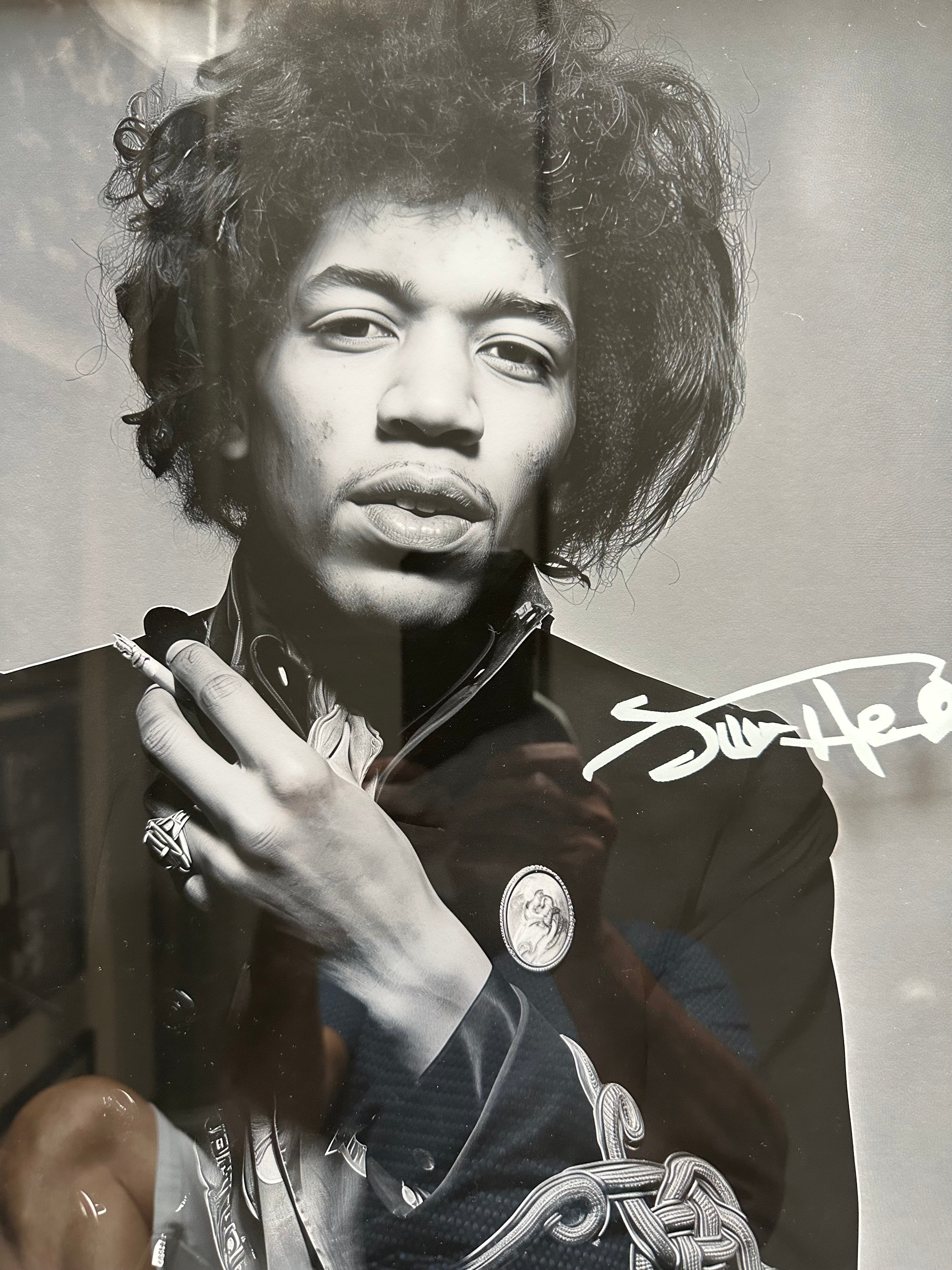 Jimi Hendrix with Replica Final Show 9/6/1970 ticket