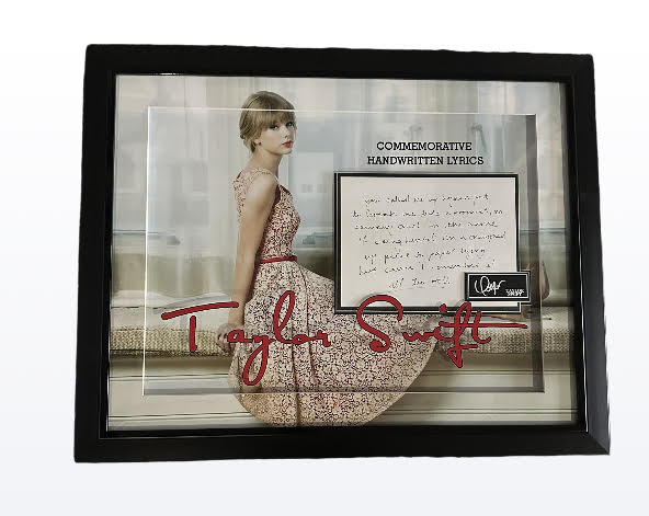 Taylor Swift with Hand Written Lyrics