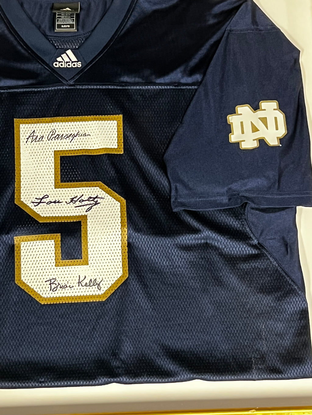 Notre Dame - Brian Kelly, Lou Holtz and Ara Parseghain