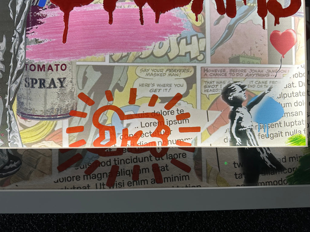 Dream Big Dreams - Childs room Pop Art by Banksy with LED Lighting