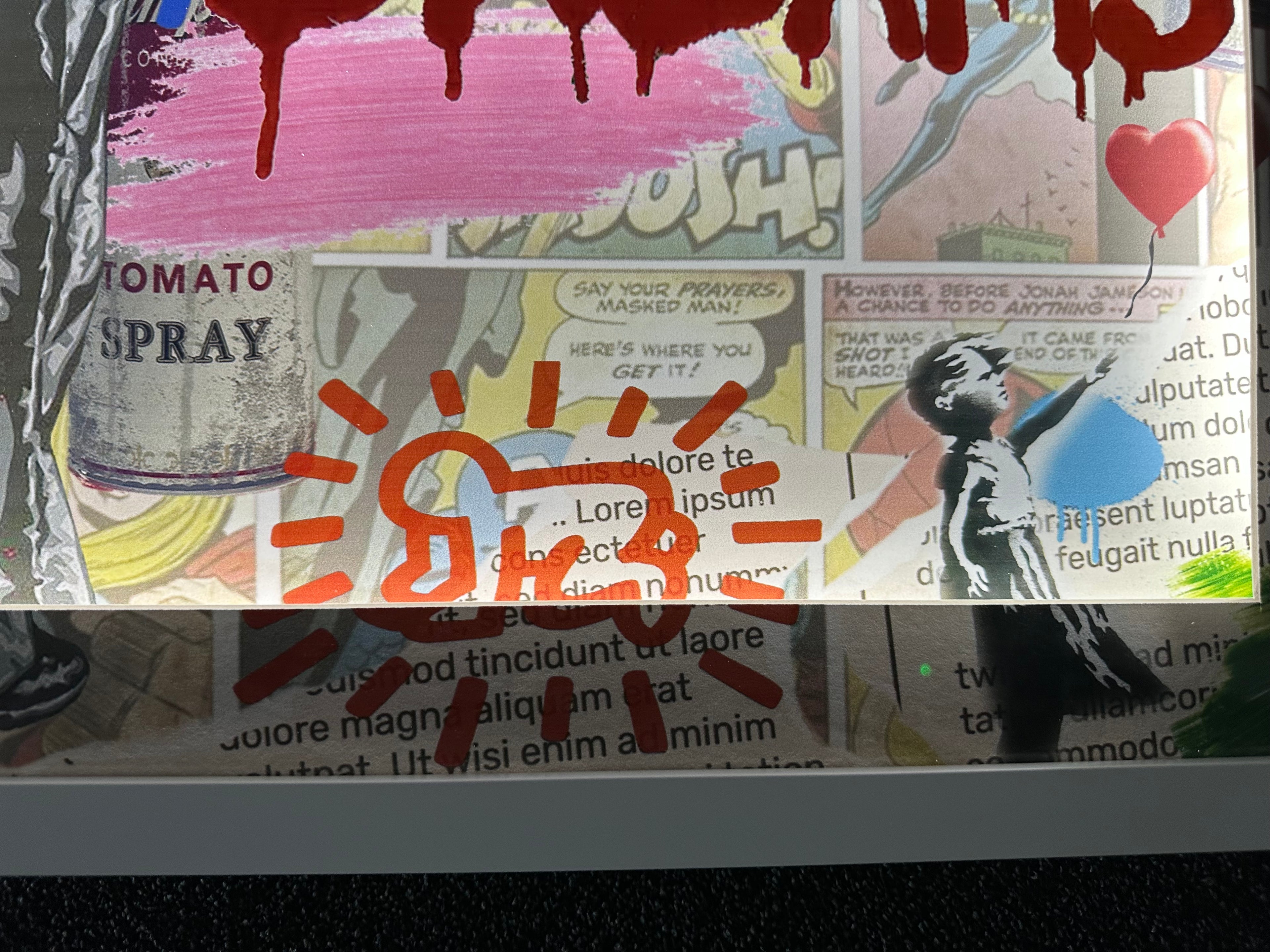 Dream Big Dreams - Childs room Pop Art by Banksy with LED Lighting