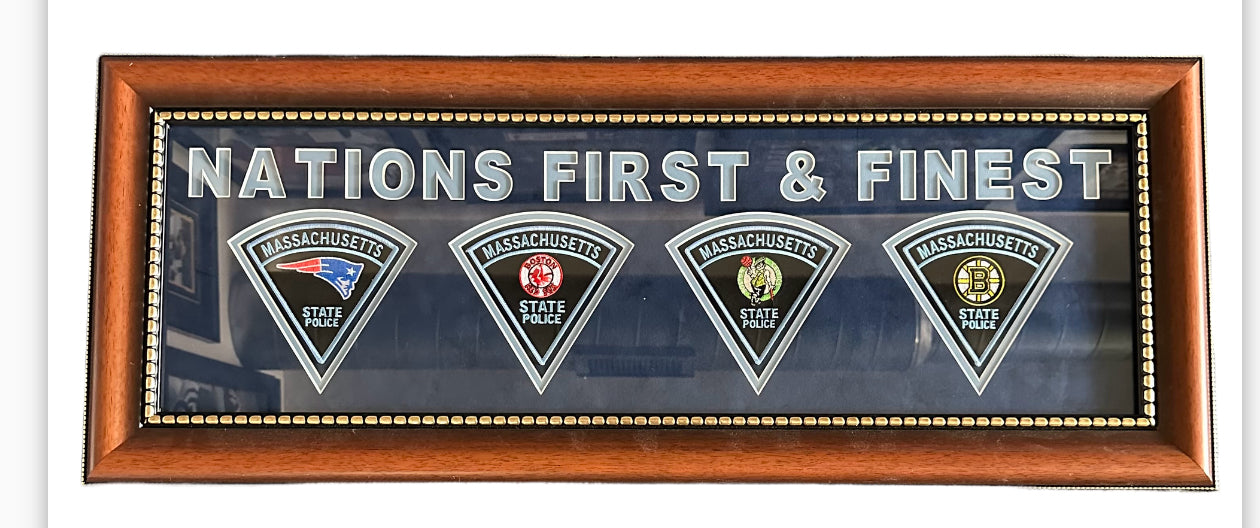 Massachusetts State Police Patches with Boston Sports Team Logos