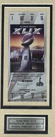 New England Patriots - Julian Edelman Autographed 2 Way with Ticket