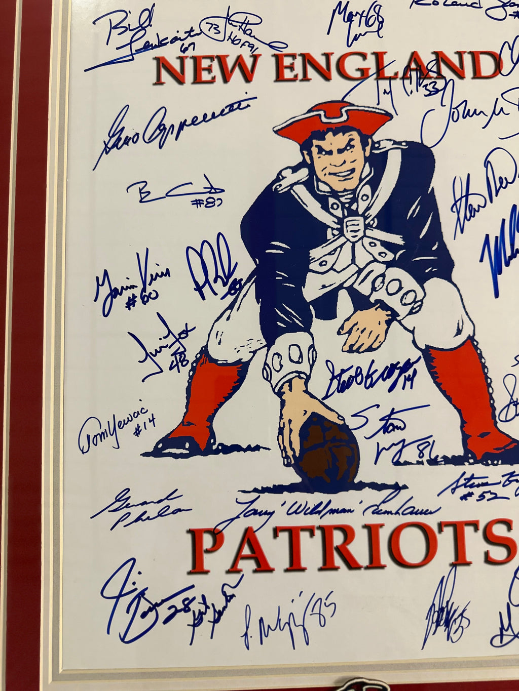 New England Patriots - Old Logo from 1986 with over 25 Autographs