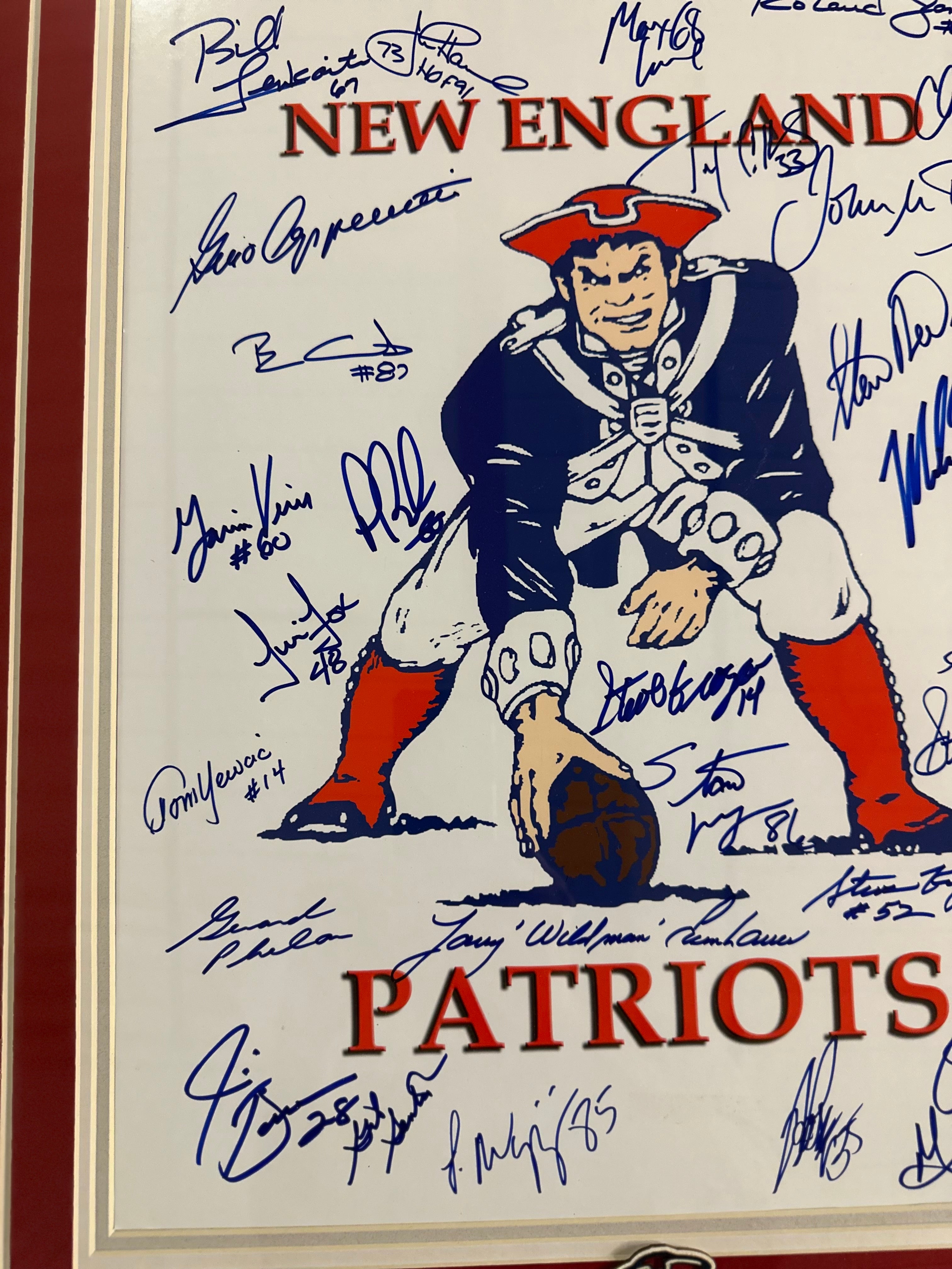 New England Patriots - Old Logo from 1986 with over 25 Autographs