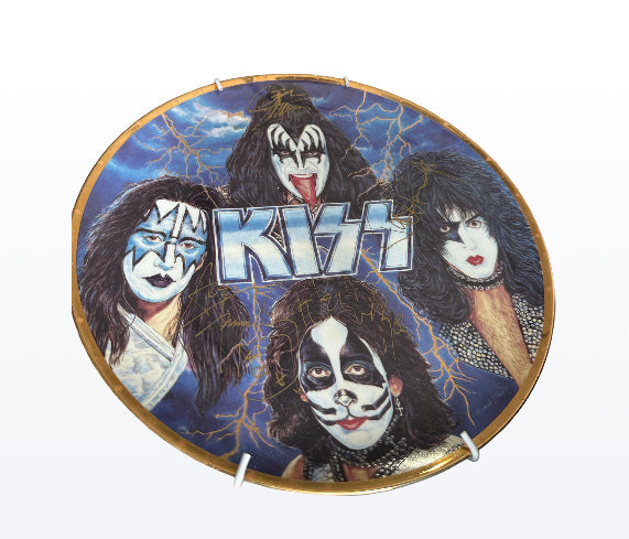 KISS "Rockers & Rulers" band autographed plate