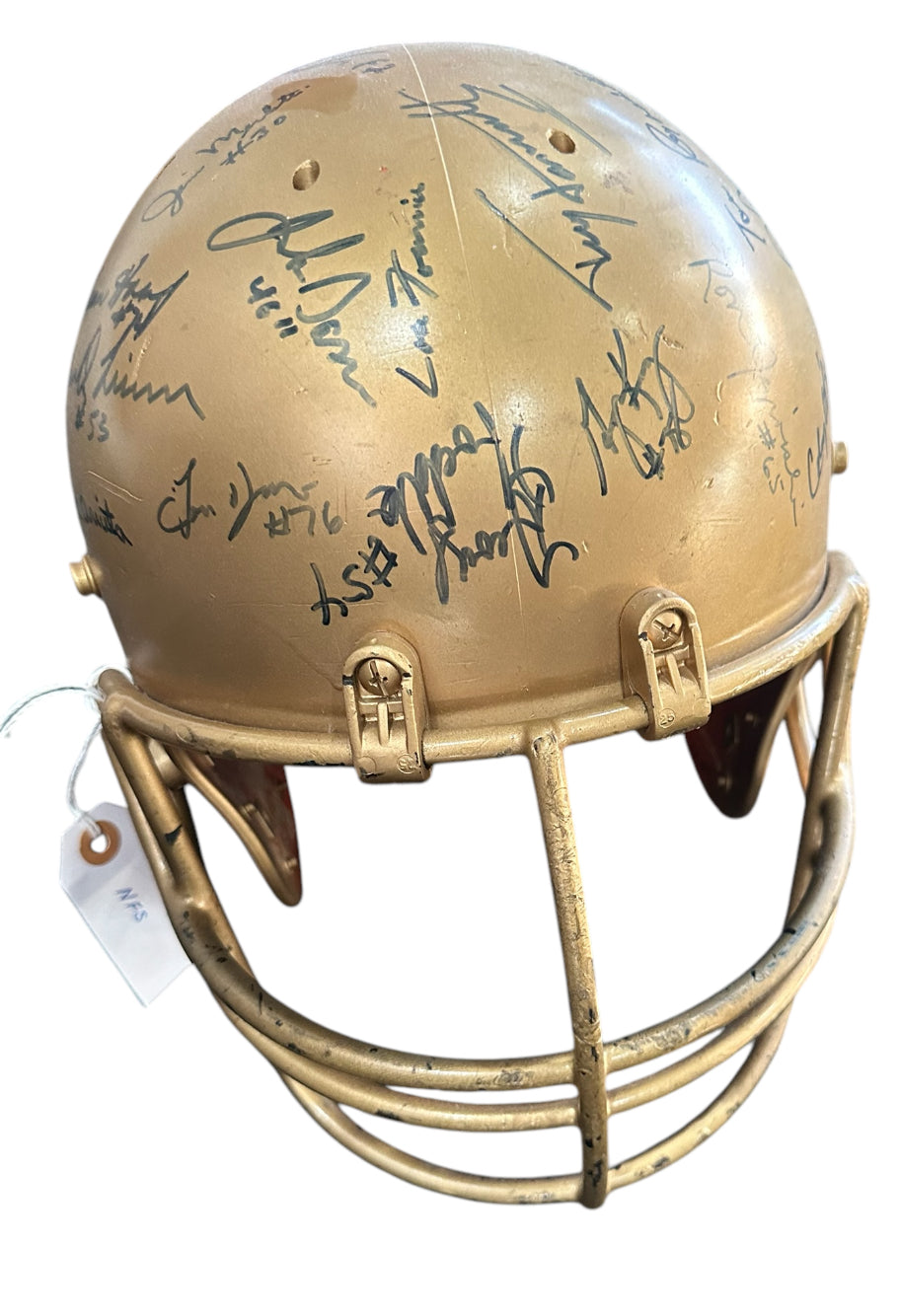 Notre Dame - 1966 Championship Team Signed Game Used Helmet