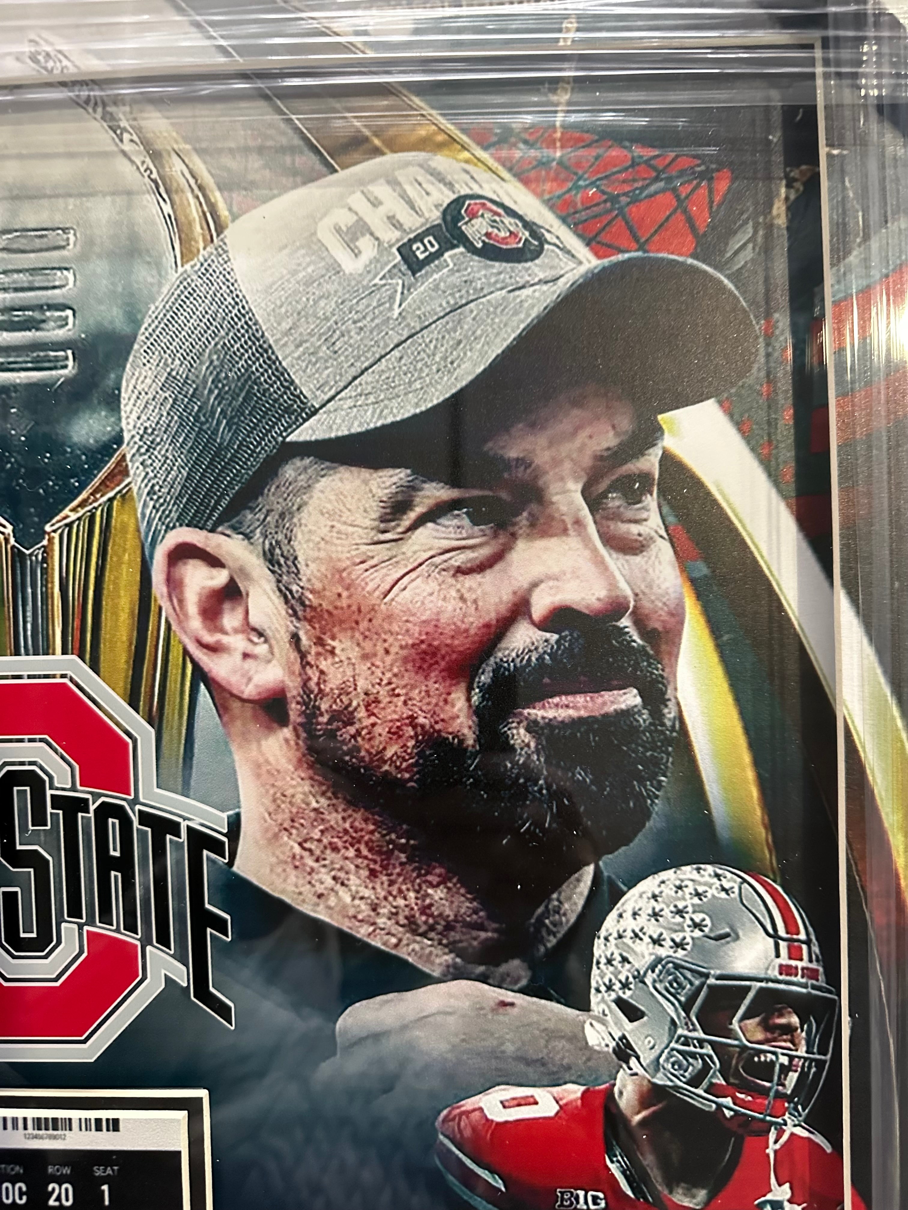 Ohio State 2025 National Champions with Replica game ticket