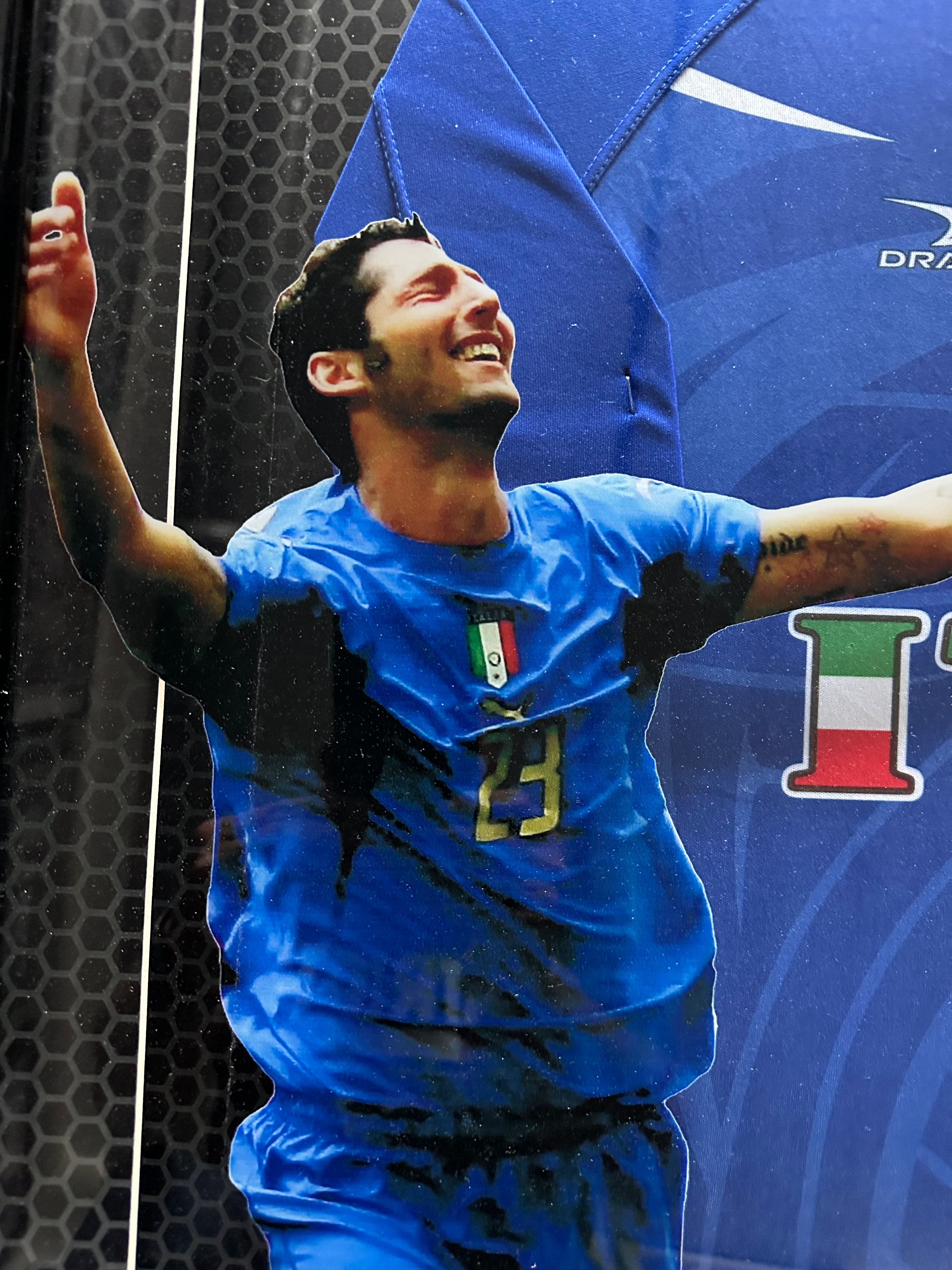 Italy 2006 World Cup Champions framed Soccer Jersey with LED Lighting
