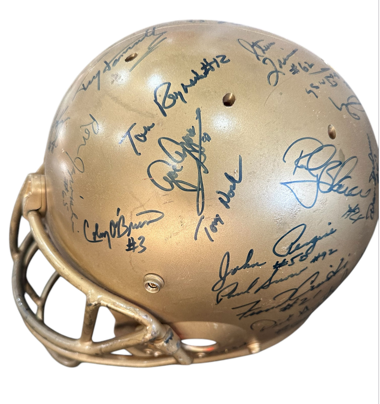 Notre Dame - 1966 Championship Team Signed Game Used Helmet