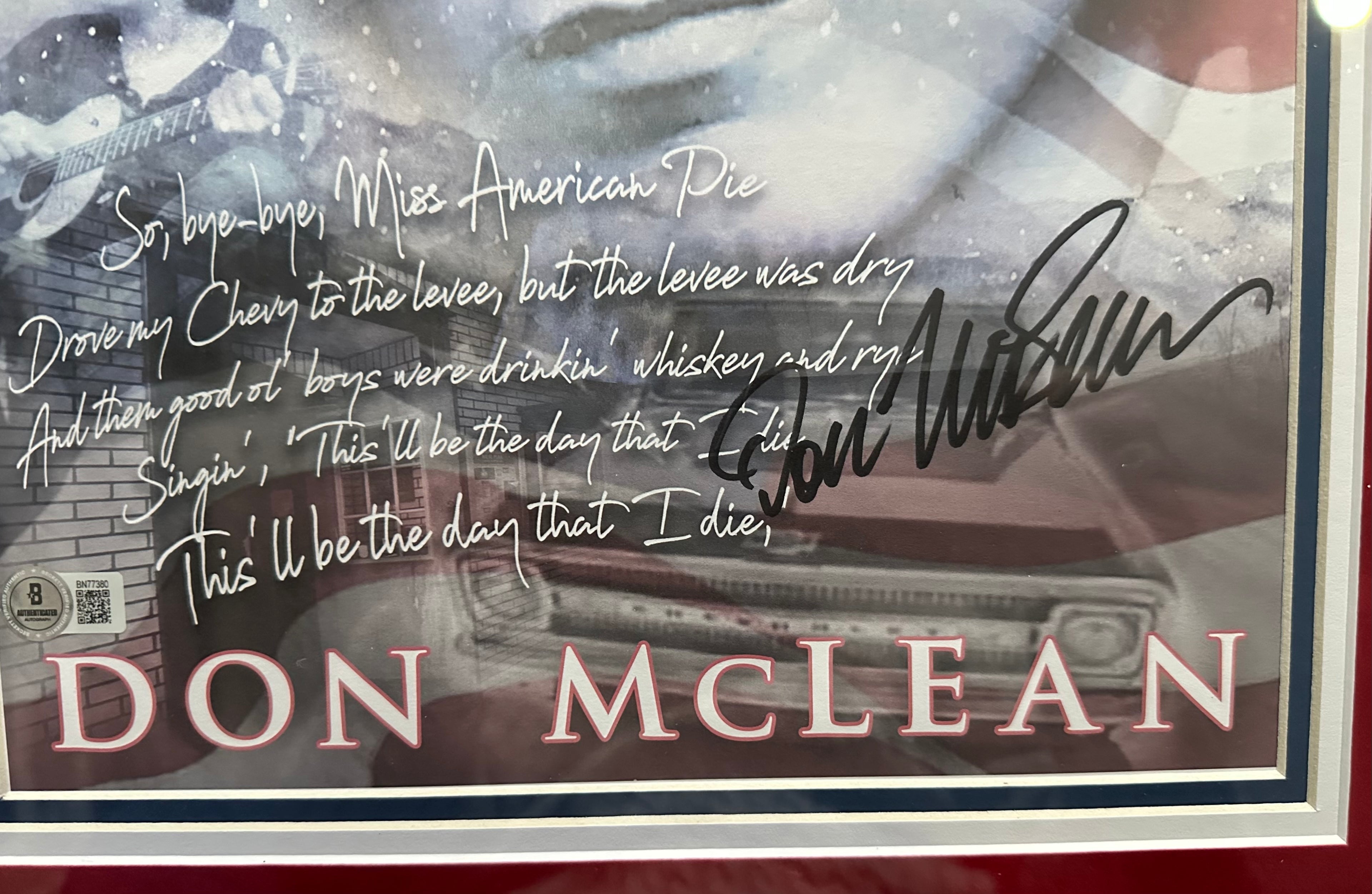 Don McLean "The Day the Music Died" Autographed