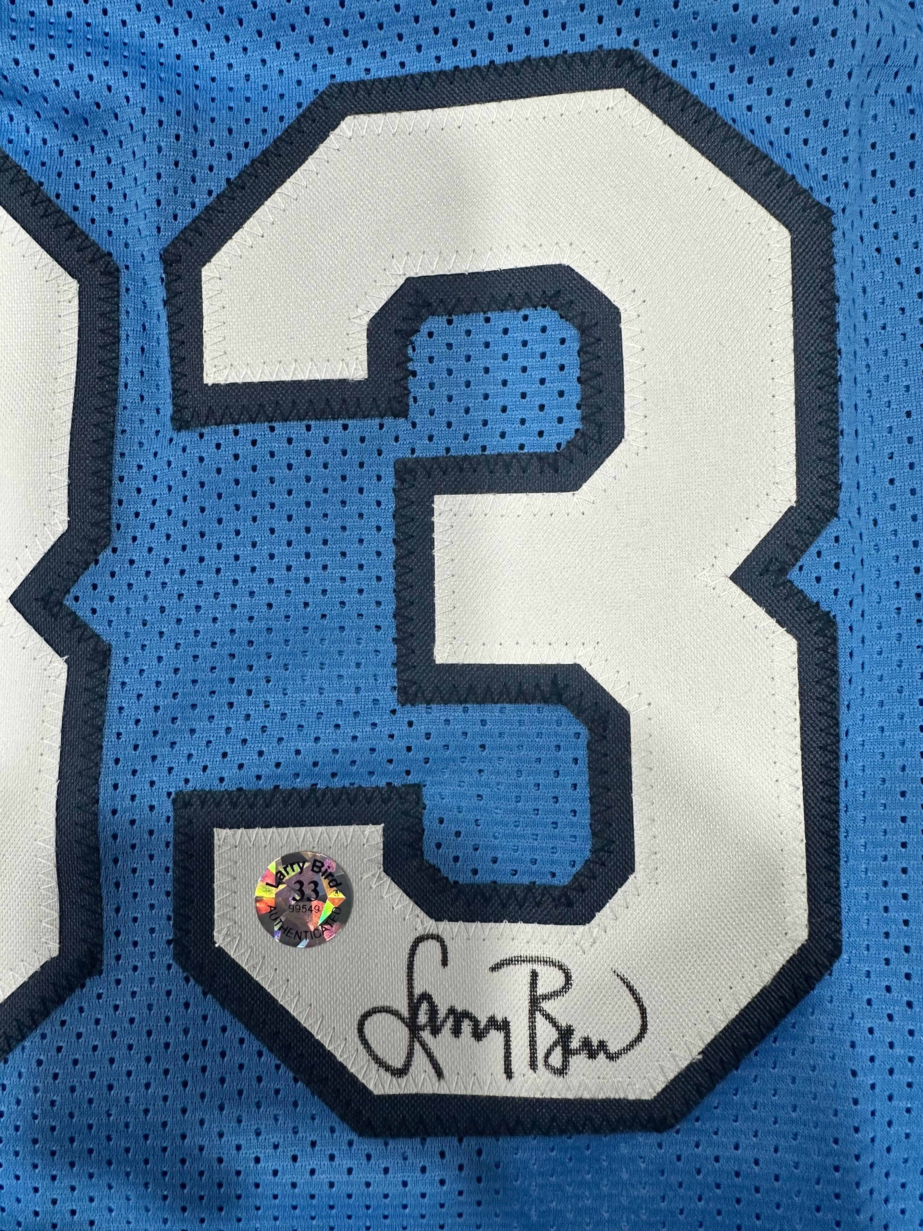 Indiana State - Larry Bird Autographed Blue Jersey