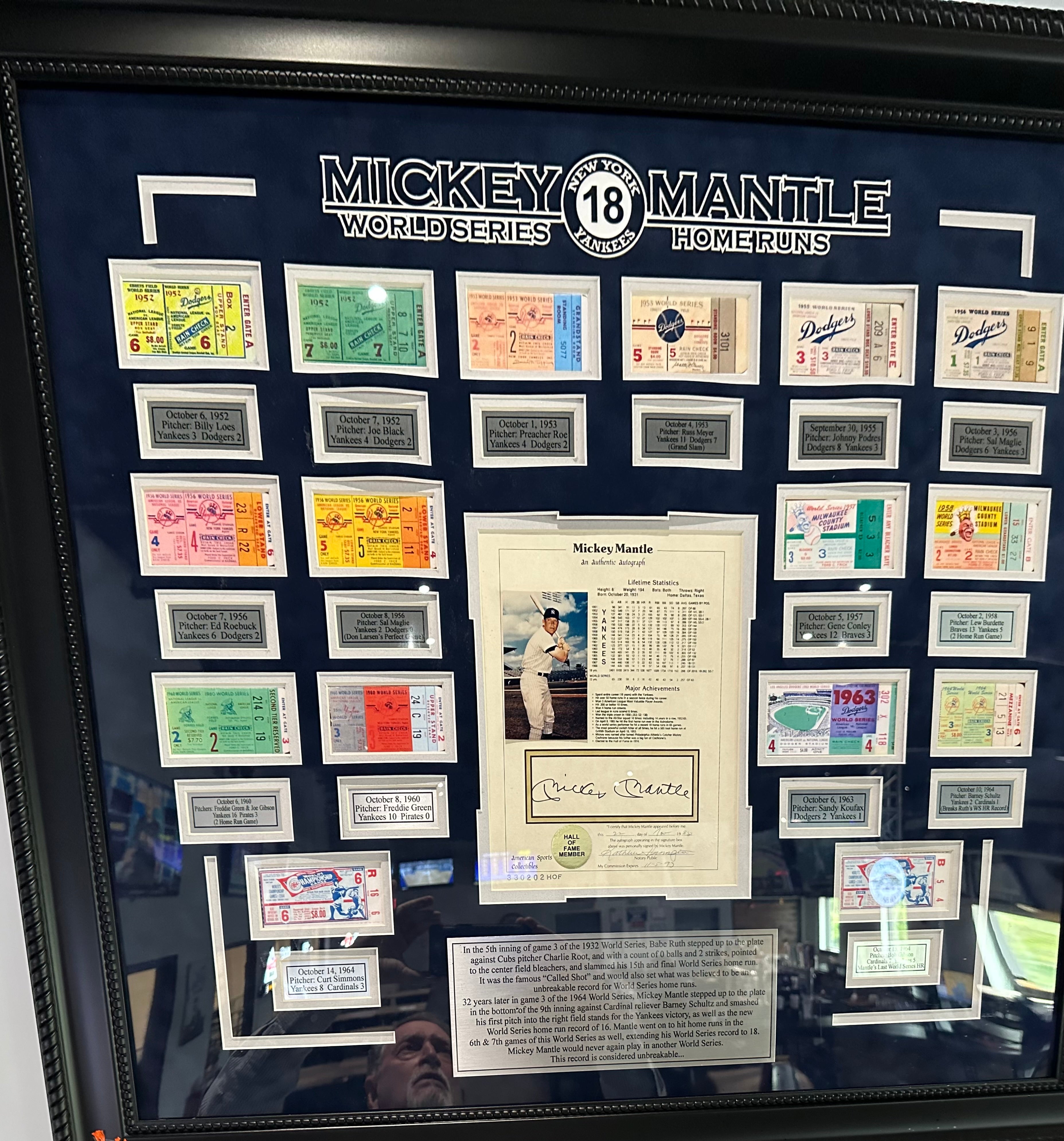 Mickey Mantle World Series Tickets