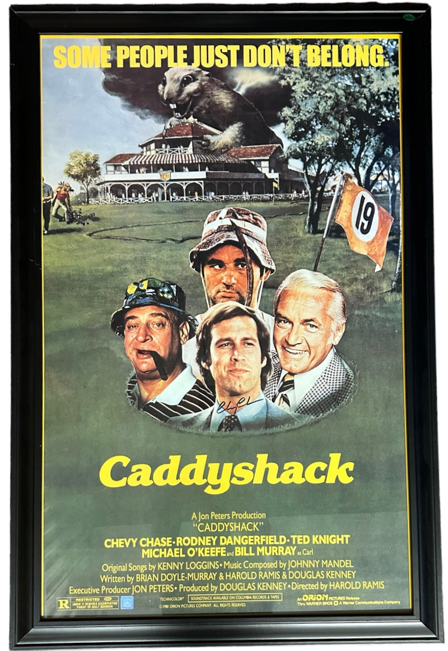 Caddyshack Poster - Chevy Chase Autographed