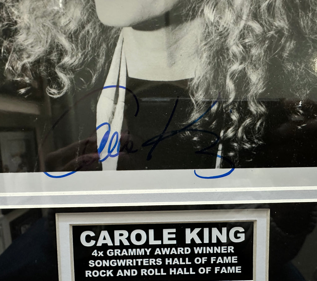 Carole King 8x10 B&W Autographed Photo - 4X Grammy Winner, HOF