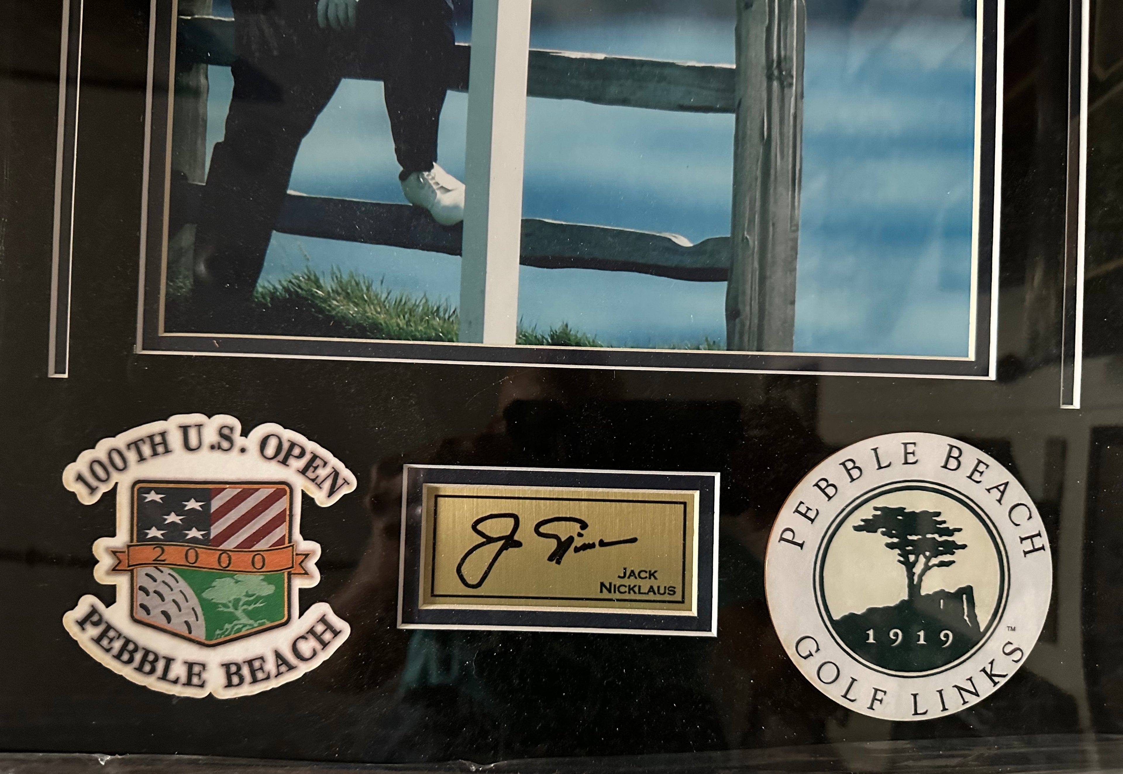 Jack Nicklaus with Pepple Beach quote and Facsimile Autograph