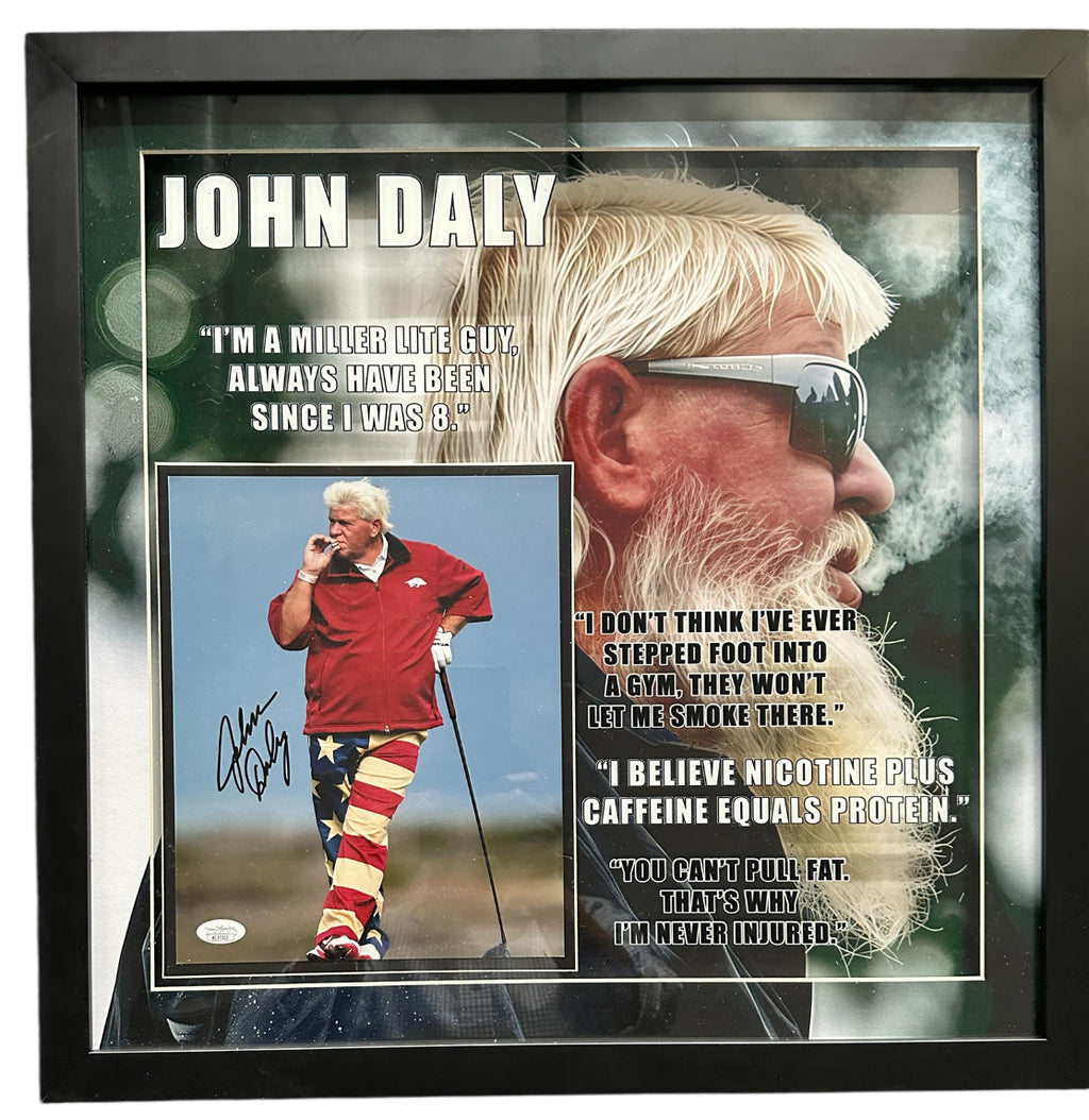 John Daly autographed with quotes