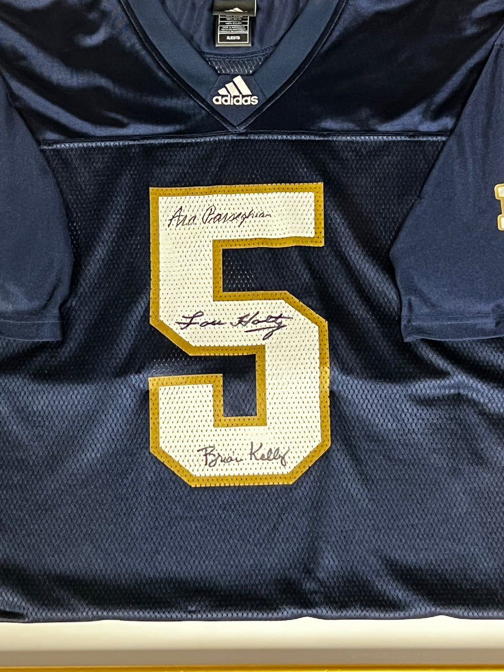 Notre Dame - Brian Kelly, Lou Holtz and Ara Parseghain