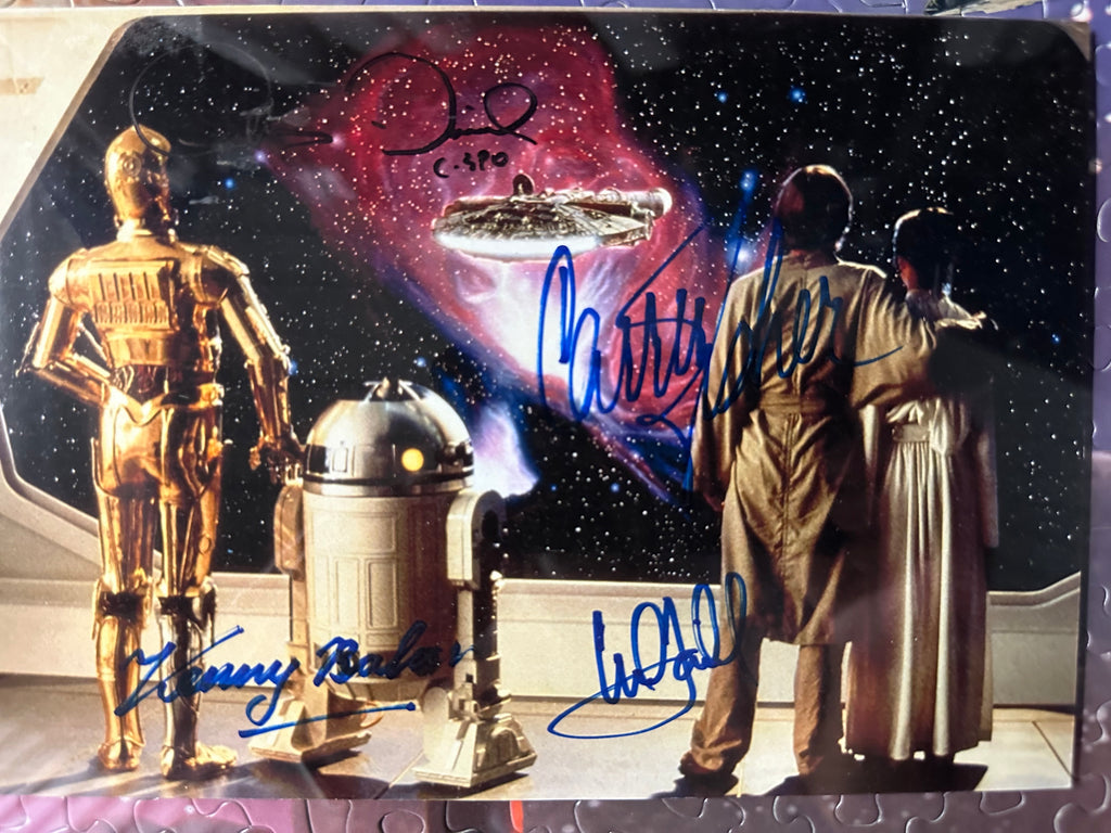 Star Wars Framed Puzzle with autographed photos