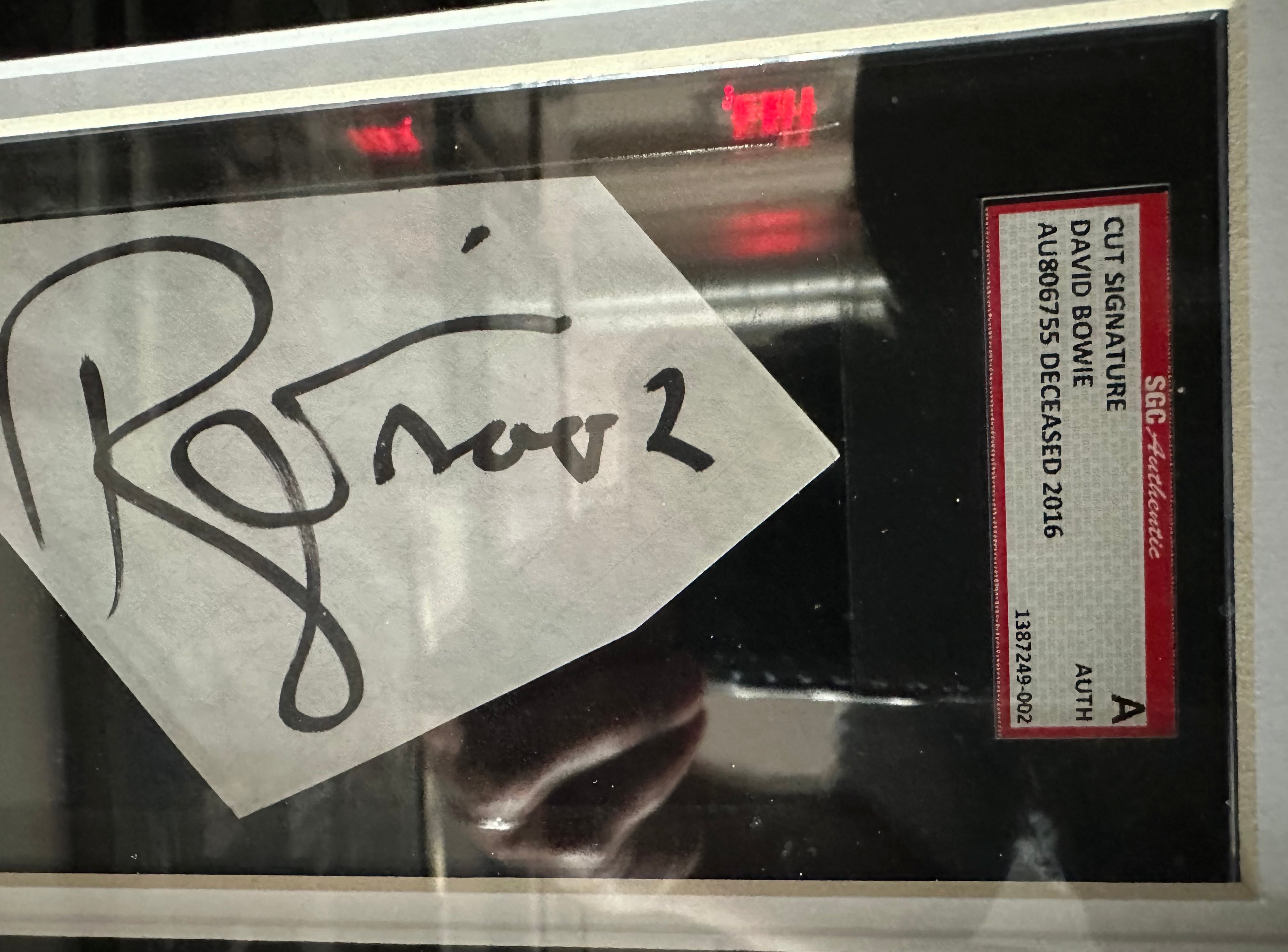 David Bowie Autographed Cut