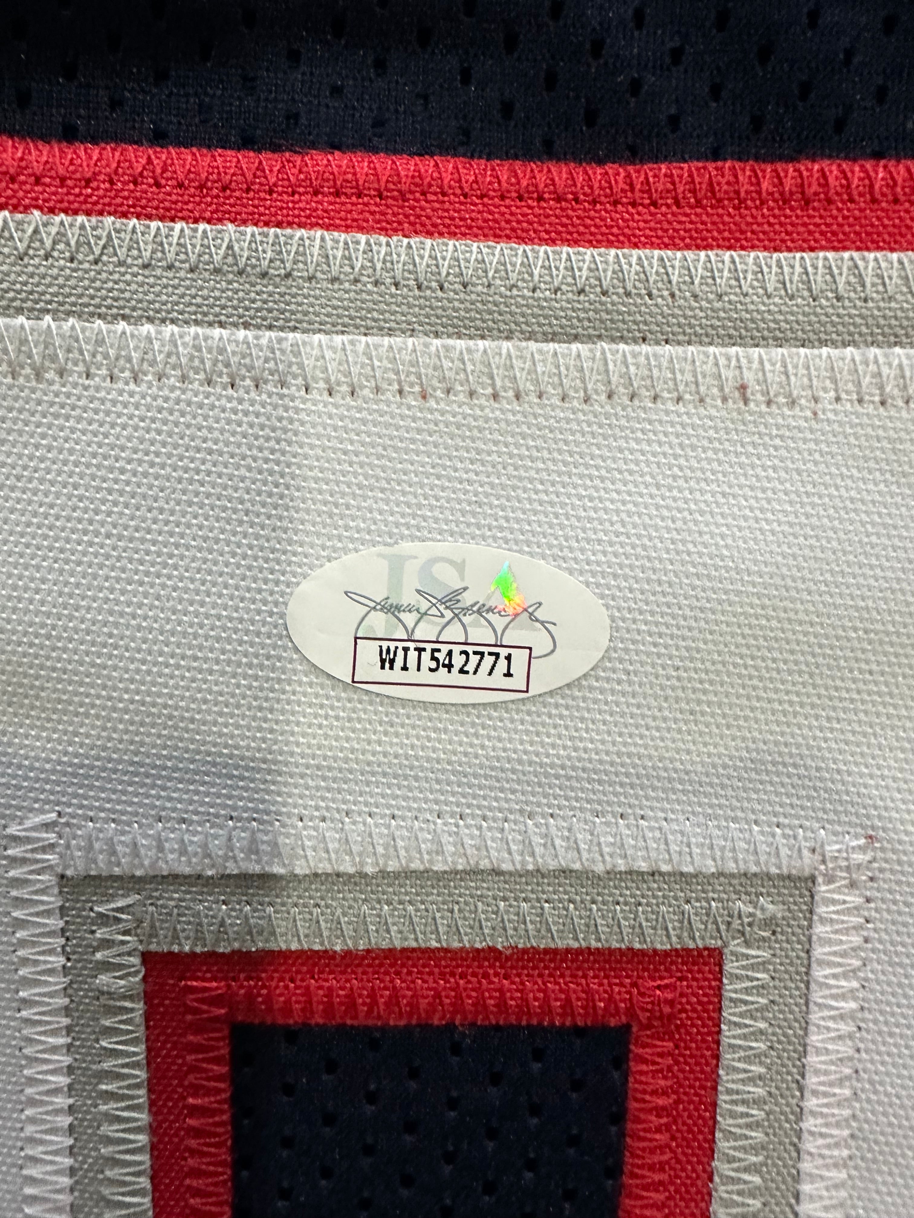 New England Patriots - Kaleb Gunner Olszewski Inscribed Football Jersey