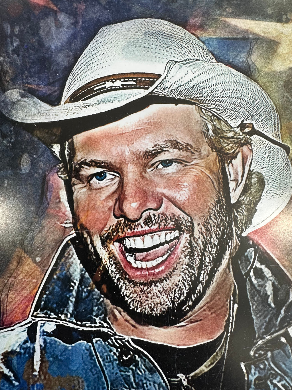 Toby Keith Vertical Patriotic Wall Art by Cherie Grampp (aka Shari)