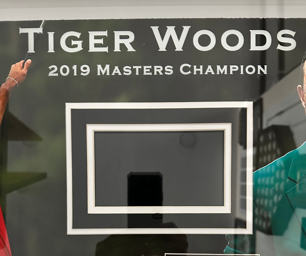 Tiger Woods 2019 Masters Champion Autographed with video montage and replica bad