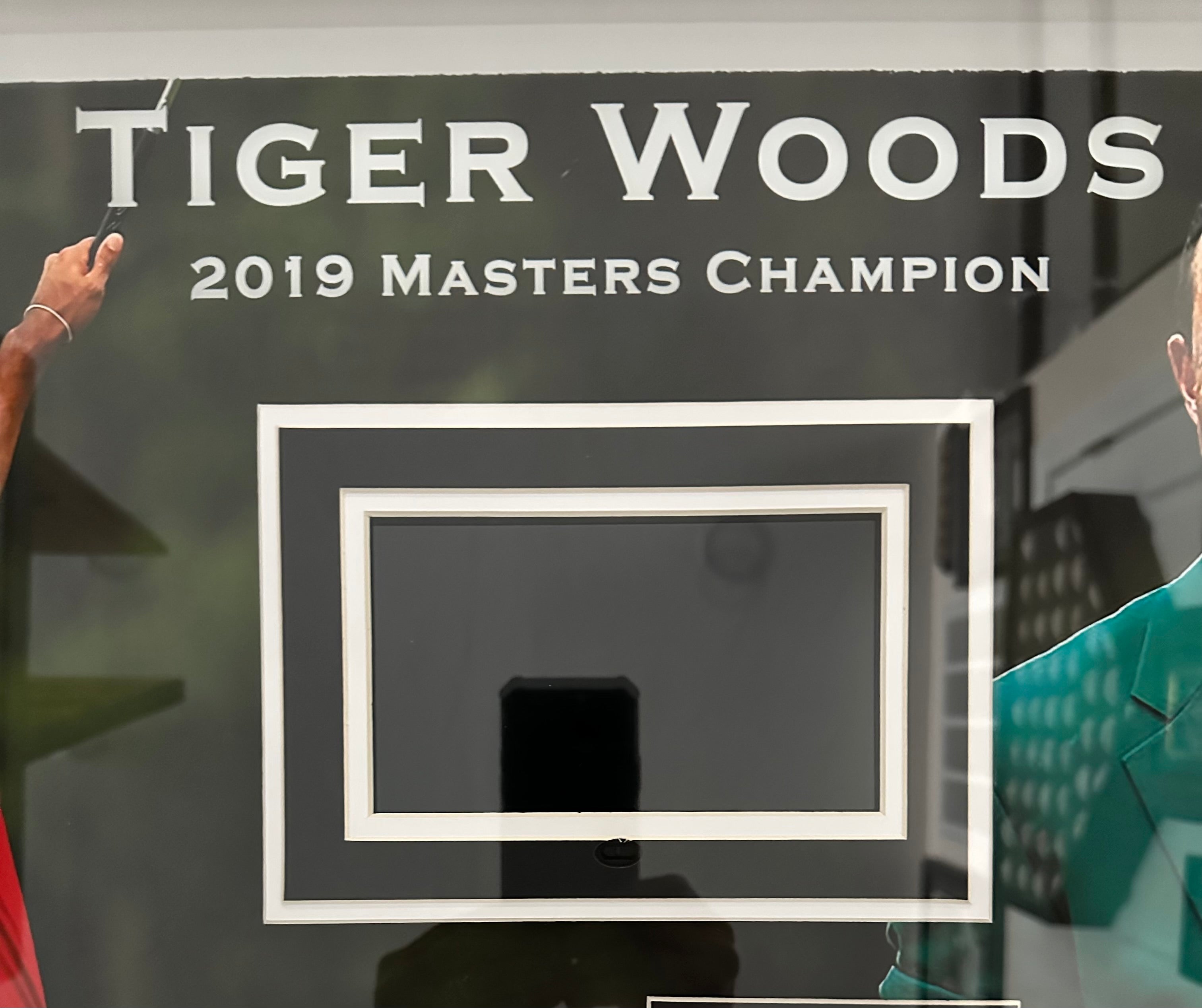 Tiger Woods 2019 Masters Champion Autographed with video montage and replica bad